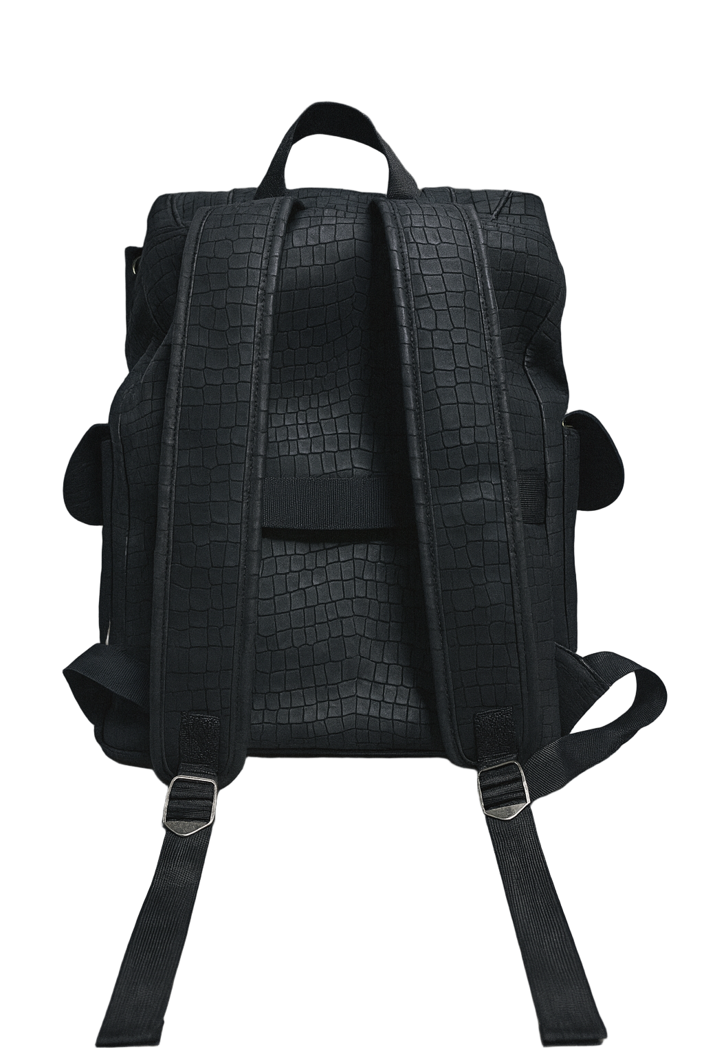Black Mosaic Croc Backpack