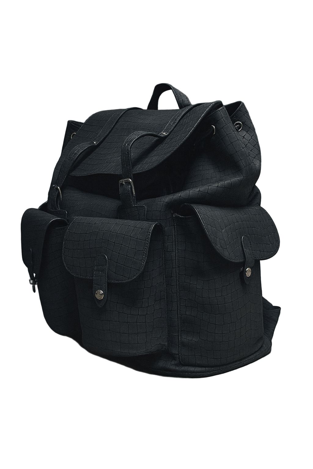 Black Mosaic Croc Backpack