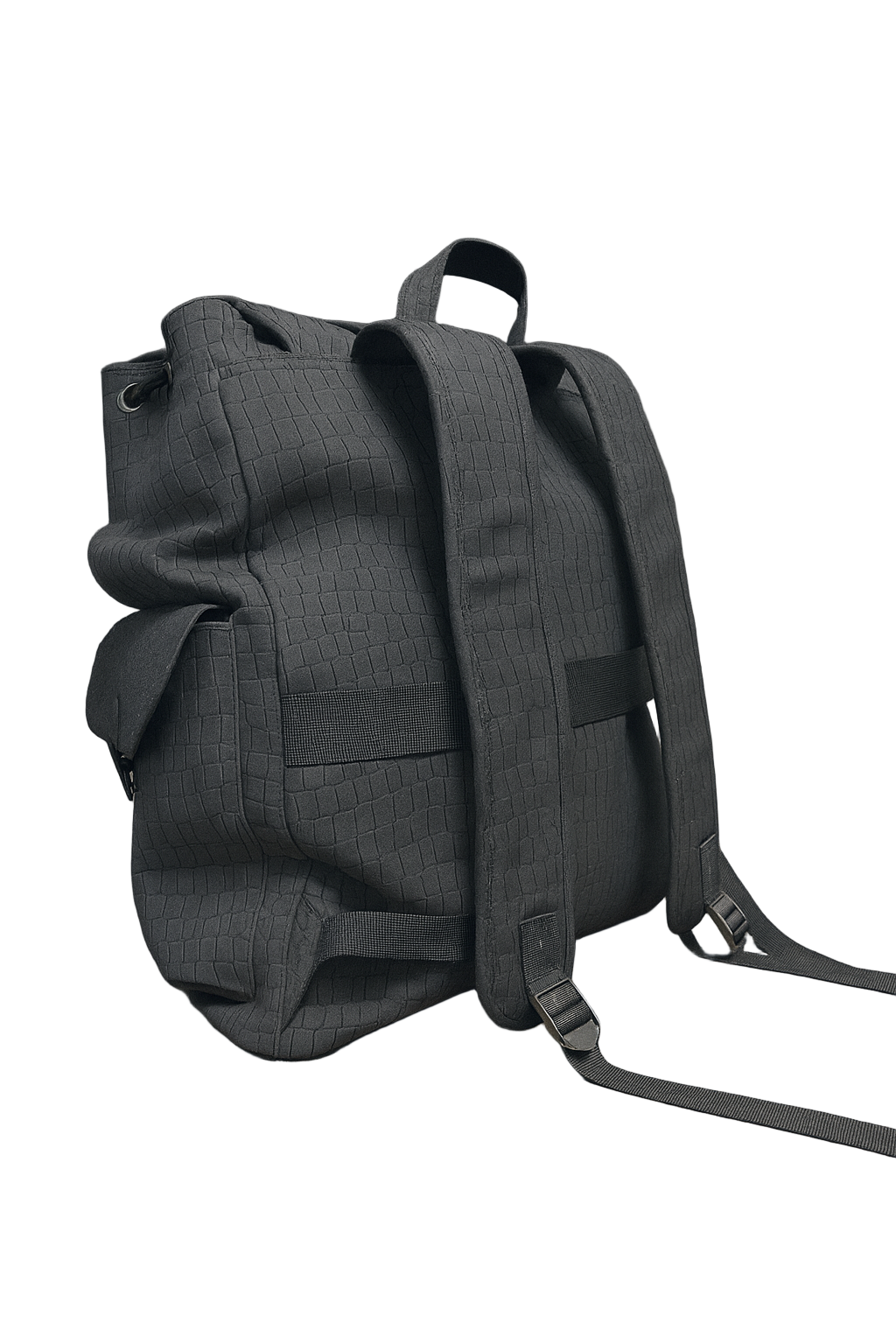 Grey Mosaic Croc Backpack