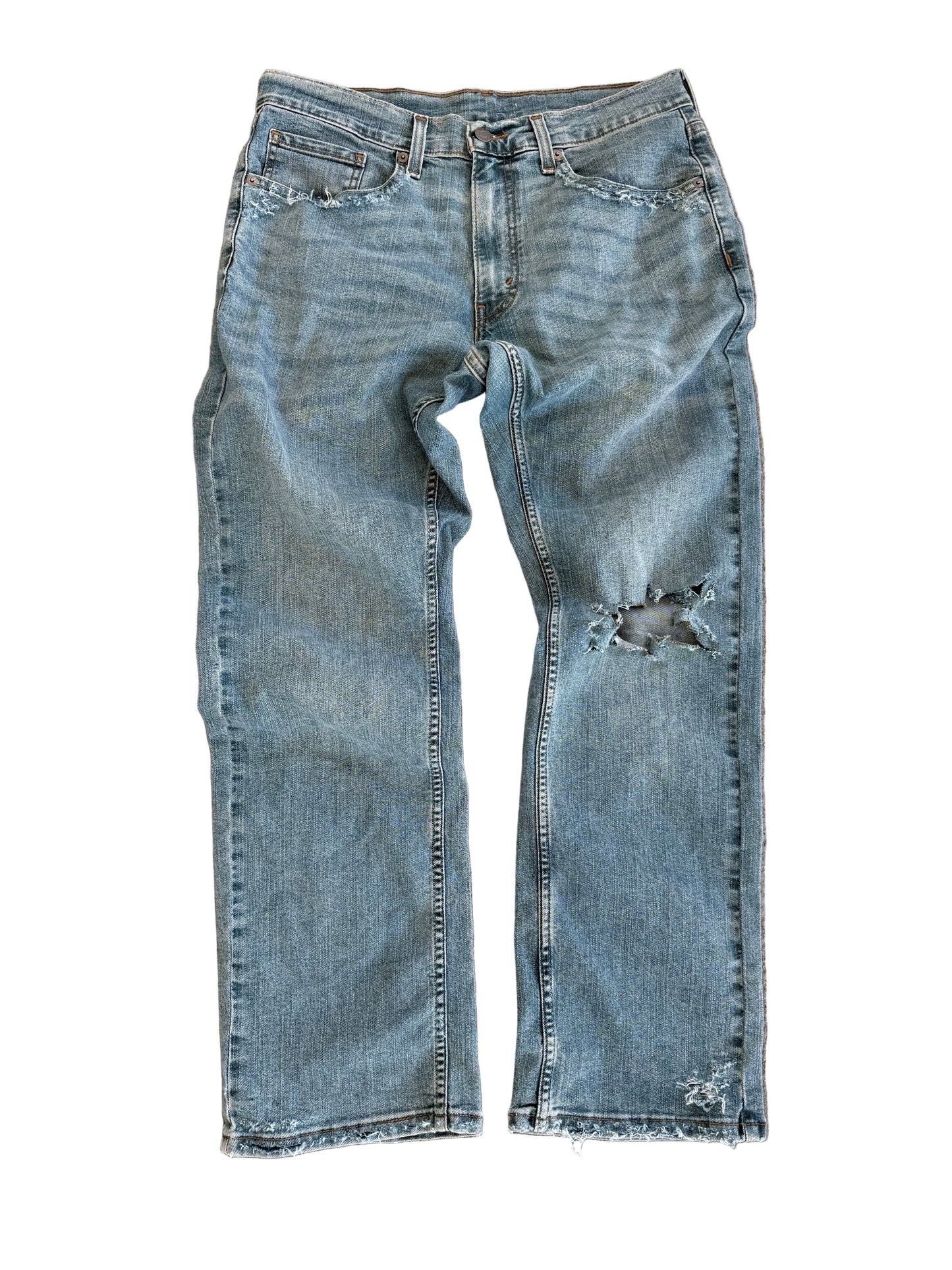 MOSAIC RIPPED DENIM JEANS