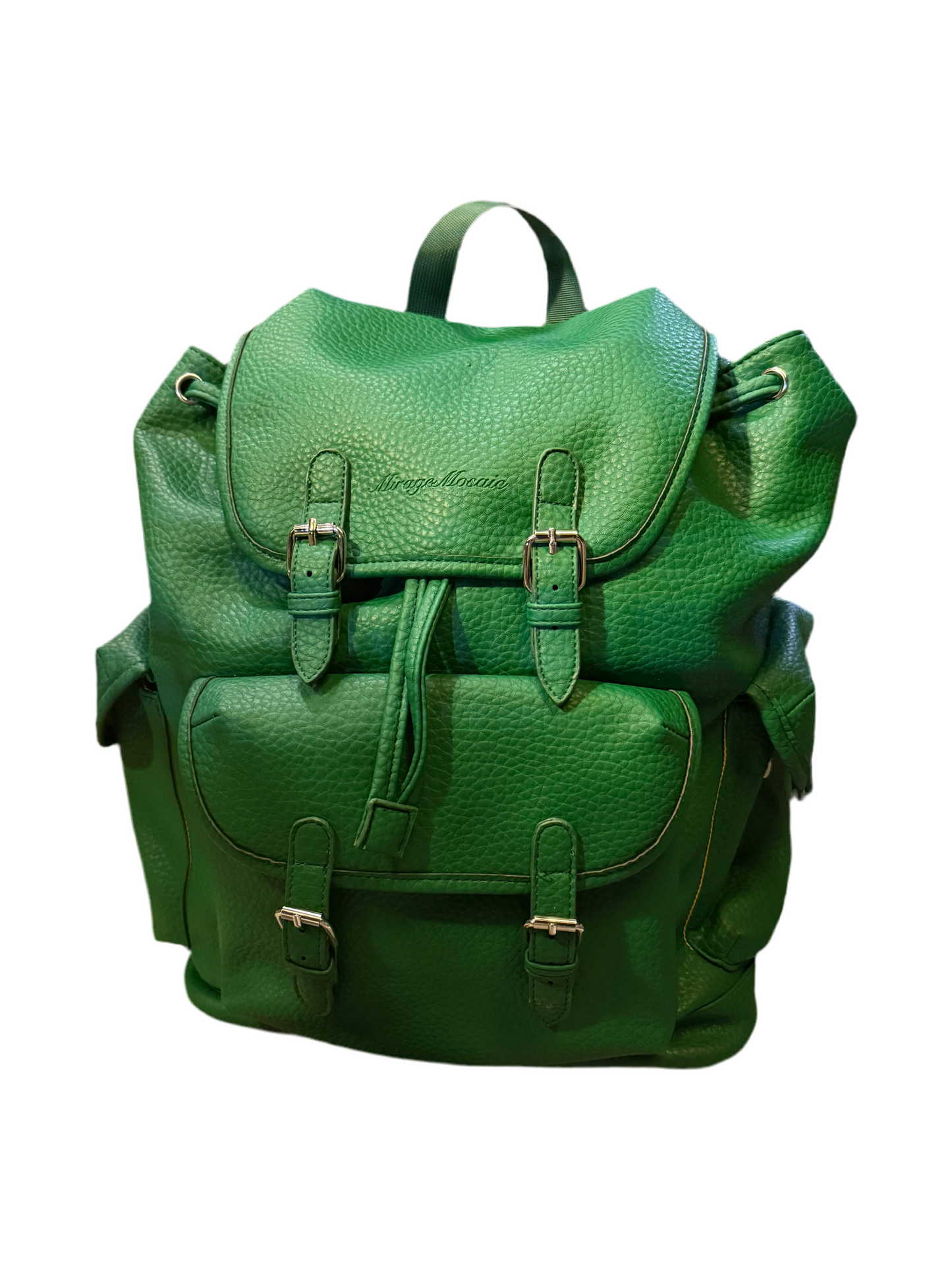 Green Mosaic Leather Backpack