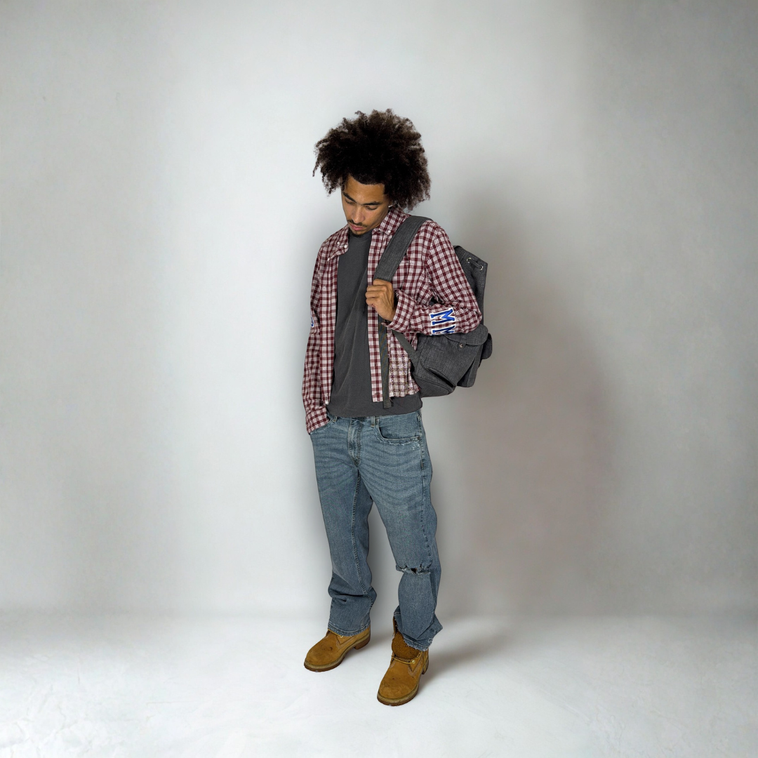 MOSAIC RIPPED DENIM JEANS